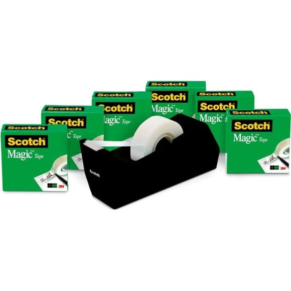 Scotch Magic Tape, 6 Rolls with Dispenser Numerous‎ Applications Invisible - Picture 2 of 6